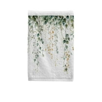 Leaves Hand Towels for Bathroom Cotton Face Towel Decorative 15.5x29.5 inch
