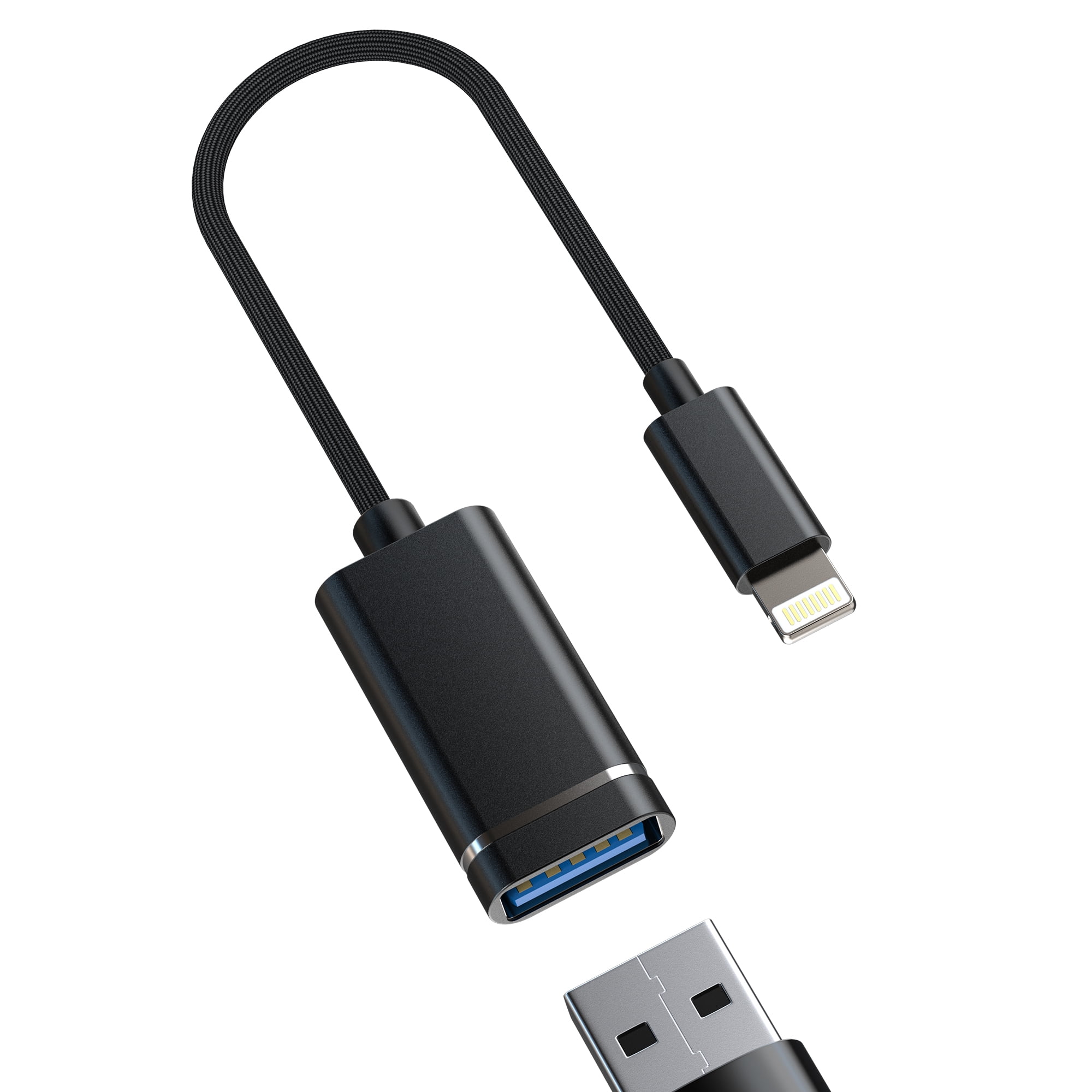 Lightning Male to USB Female Adapter OTG 3.0 for iPhone 14 13 12 11 Pro Max for Apple MFi Certified Digital Camera Cable SD Card Reader Flash Drive Keyboard Hub for iPad Air Lighting Car Adaptor
