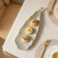 thumbnail image 2 of Ceramic Long Platter – Creative Oblong Serving Tray For Pastries Breakfast & Desserts Elegant Tableware For Home & Entertaining, Glazed Classic Serveware for Entertaining, Holidays, or Home Decor, 2 of 4