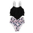 thumbnail image 4 of mgoYE Girl Swimsuit Size 14-16 Bikini Girls Swimsuit Bikini Set Solid Color V-Neck Two Piece Bathing Suit with Chest Pad Adjustable Straps Swimwear(G,13-14 Years), 4 of 4