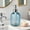 Blue, variant on Danhjin Soap Dispenser, Wave Pattern Foaming Liquid Hand Soap Dispenser for Bathroom Kitchen, Colored Glass Operated Shampoo Conditioner Dispenser with Pump, Modern Countertop Decor, 7.48x2.76in