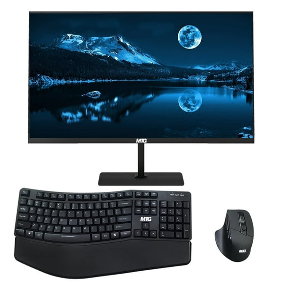 Restored TechMagnet All in one Desktop Computer,Cheetah 4,Intel Core i3 4th Gen 2.9Ghz,8GB DDR3,120GB SSD,27 inch LED Monitor,MTG Wireless Ergonomic Keyboard Mouse,WiFi,Windows 11 Pro