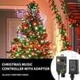 thumbnail image 3 of LAMPHOME 66ft Music Christmas Mini Lights (Stepless Dimming),200 LED Fairy Starry String Light Plug in for Indoor Outdoor Xmas Tree Wedding Party Decoration (Red+Green), 3 of 6