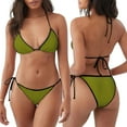 thumbnail image 3 of Balery Olive Pijama Estampado Bikini de Dos Piezas para Mujer - Conjunto de Bikini Ajustable Sexy y Cómodo para Playa, 3 of 6