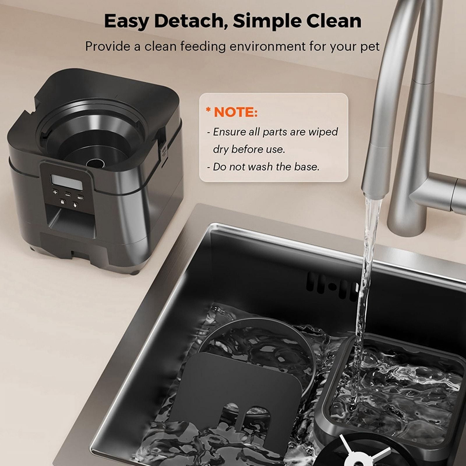 Automatic Cat Feeder 2L Automatic Pet Feeders for Cats and Dogs Cat Food Dispenser for Dry Food Timed Cat Feeders (US),A