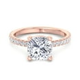 thumbnail image 2 of Tampa - Moissanite Cushion Cut Lab Diamond Engagement Ring With Sidestones, 2 of 4