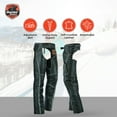 thumbnail image 3 of Daniel Smart Motorcycle Leather Chaps – Grommet Detailing- All Season Women’s Biker Pant with Customizable fit & Carry Pocket, 3 of 7