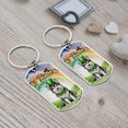 thumbnail image 4 of Happy St. Patrick’s Day Alaskan Malamute with Green Hat Shamrocks Rainbow Stainless Steel Keychain Alaska Mal Dog Lovers Gifts Collar Charm Tag Keyring - 03007, 4 of 5