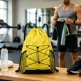 thumbnail image 2 of Drawstring Backpack with Side Mesh Pockets – Water Repellent Large Capacity Sack for Gym,Hiking,Cycling,Travel,Father's Day Gift for Him, 2 of 6