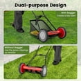 thumbnail image 4 of YYAo 16 Inch Push Lawn Mower with 5 Steel Blades and Grass Catcher Bag-Red, 4 of 11