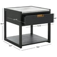 thumbnail image 3 of SAFAVIEH Couture Adeline Contemporary Nightstand with 1 Drawers, Black, 3 of 17