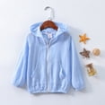 thumbnail image 2 of Abrigo para niños Chaqueta con capucha de algodón con protección solar para bebé niña niño, azul, 120 cm Speravity AP001415-03, 2 of 7