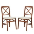 thumbnail image 1 of Gymax 2 Set Kitchen Chairs w/ Rubber Wood Frame Upholstered Seat Hollowed Backrest, 1 of 9
