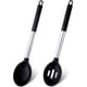 thumbnail image 1 of Cucharas de cocina grandes de silicona JanHm Utensilios de cocina antiadherentes negro, 1 of 5