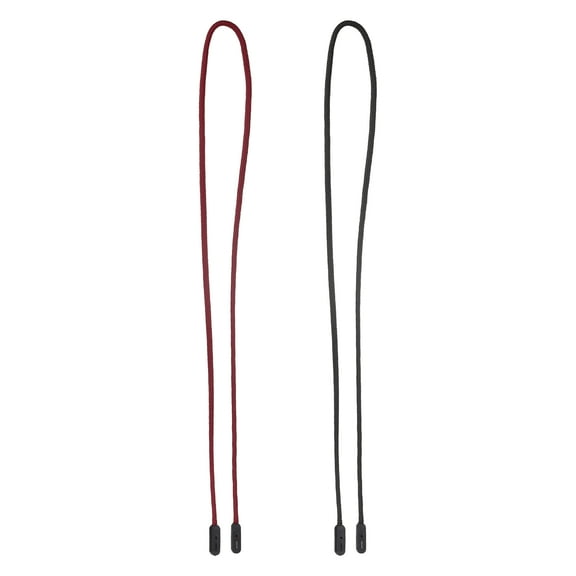 Uxcell 2pcs Glasses Strap Adjustable Nylon Eyeglasses Holder Strap, Black Wine Red