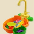 thumbnail image 2 of Kids Dishwasher Playset Electric Realistic Kitchen Sink Toy Development Toy, 2 of 8