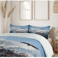 thumbnail image 6 of Ambesonne Nature Duvet Cover Sets, Mountain Flying Eagle, 2-King, Brown White Blue, 6 of 7