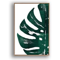 IDEA4WALL Framed Canvas Print Wall Art Pink & Blue Textured Paint Stroke Color Field Geometric Shapes Illustrations Modern Art Chic Colorful for Living Room, Bedroom, Office - 16"x24" Natural