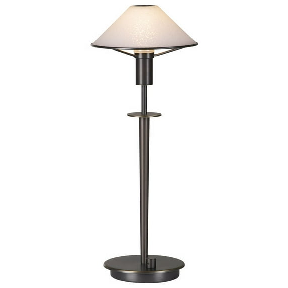 Holtkoetter White Glass Shade Olde Bronze Halogen Desk Lamp