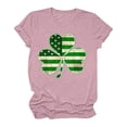 thumbnail image 3 of Womens Shamrock Top,Womens St Patricks Day Shirt Short Sleeve Round Neck Tshirt,Women's St Patrick's Day T-Shirt Lucky Irish Shamrock USA Flag Clover Graphic Tees Tops, 3 of 5