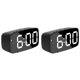 thumbnail image 1 of 2X Reloj Despertador Digital Inteligentede la Cabecera, Reloj de Escritorio USB de Viaje LED con Repetición Temperatura Fecha 12 / 24H para Dormitorio, Negro, 1 of 5