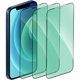 thumbnail image 1 of wonima11 3 Pack Green Light Screen Protector for iPhone 12, 9H Hardness Anti Blue Light Tempered Glass Protective Film for iPhone 12 6.1", Eye Protection, Easy Installation, 1 of 1
