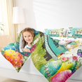 thumbnail image 4 of Feelyou Funny Spring Gnome Queen Comforter Set for Child, Dreamy Butterfly Floral Bedding Sets, Easter Egg Reversible Bedding Comforter Set, Breathable Home Decor, 3pcs, 4 of 8