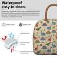 thumbnail image 3 of Womens LightBeige Cartoon Dinosaurs Plants Pattern Lunch Box for Work,Insulated Lunch Bag for Women,Loncheras Para Mujer,Leakproof Adult Lunch Bag for Work,Beach,Travel,Picnic,Camping, 3 of 7