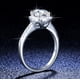 thumbnail image 4 of Anillo de moissanita s925 anillo de plata esterlina tarjeta de inicio 1 quilate bolsa redonda Mosan Diamond joyería de mujer, 4 of 4