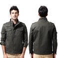 thumbnail image 2 of Chaquetas de algodón puro para hombre Chaquetas de trabajo informales, 2 of 7