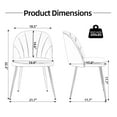 thumbnail image 2 of Newnno Velvelt Dining Chair Modern Upholstered Armless Dining Chairwith Mental Legs for Kitchen Living Room Set of 2, Dark Blue, 2 of 6