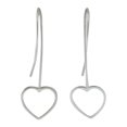 thumbnail image 1 of Sterling Silver Hanging Heart Earrings, 1 of 1