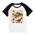 thumbnail image 1 of RXIRUCGD 2025 Vêtements d'Été pour Enfants Tout-Petits Garçons Filles Mode Mignon Col Rond Imprimé Manches Courtes Haut, 1 of 7