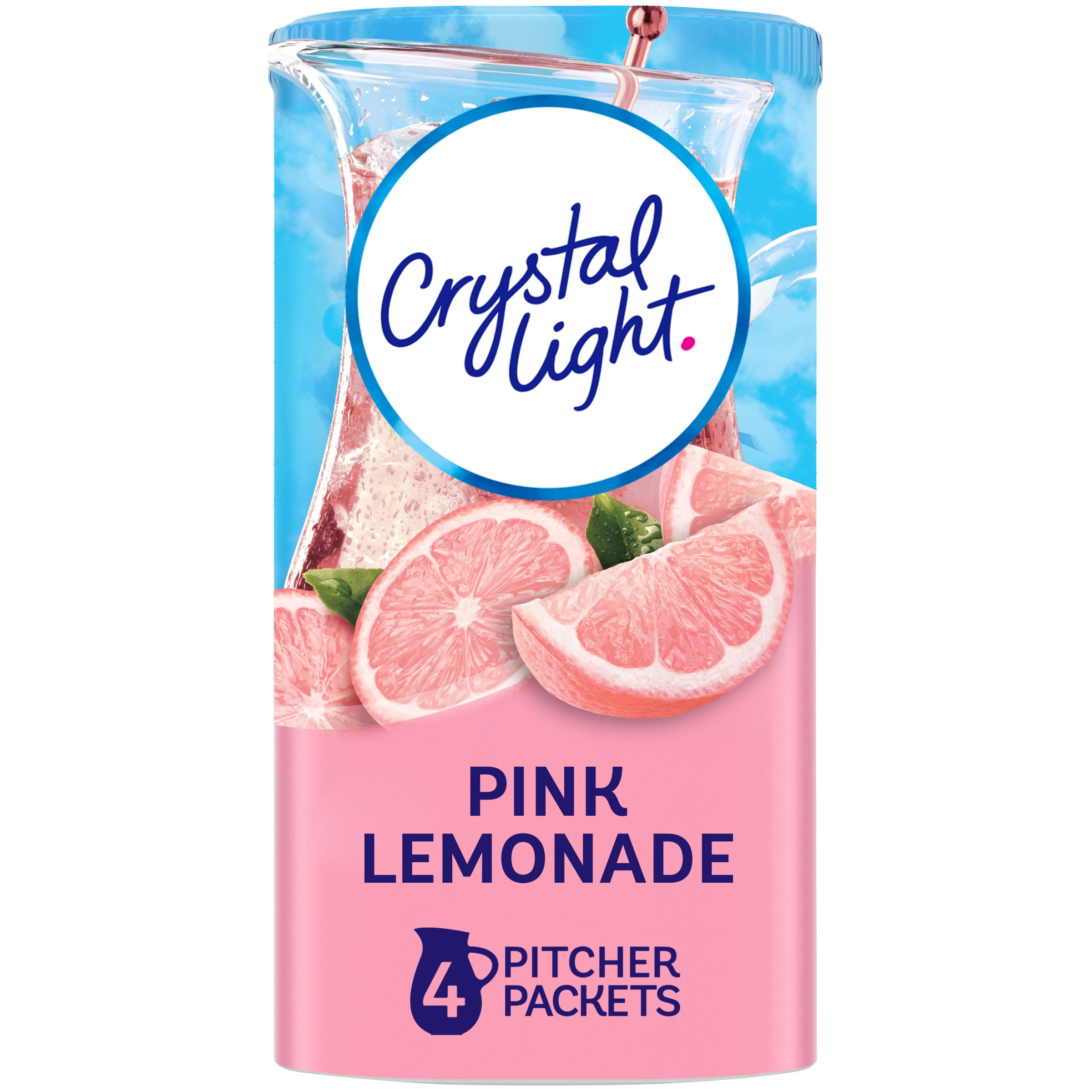 Crystal Light Pink Lemonade Naturally Flavored Powdered Drink Mix, 4 ct
