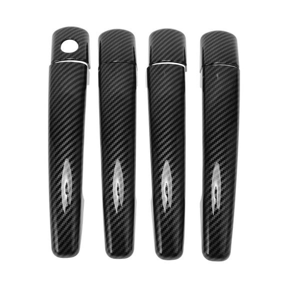 Unique Bargains Car Door Handle Cover Trim,Side Door Handle Cover for Chevy Malibu 2013-2015 ABS Carbon Fiber Pattern Black,1 Set
