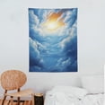 thumbnail image 3 of ONETECH Landscape Tapestry, Mysterious Sky with Sun and Clouds Fantasy Picture Taken from an Airplane, Wall Hanging for Bedroom Living Room Dorm Decor, 30x40 Inch, Blue and White, 3 of 7