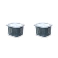 thumbnail image 1 of Inteprter Caja de mantenimiento fresco Refrigerador Fruta Jengibre Ajo Drenaje Crisper con tapa Compartimiento de frescura cuadrado Cesta de Type2 NO2, 1 of 6