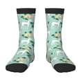 thumbnail image 1 of Kdxio Horse And Flower Print Children's Socks for Daily Wear and Sports Use Colorblock Mid-Calf Design Breathable Material, 1 of 5