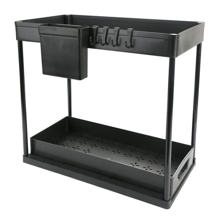 2 Pack Under Sink Organizer, Under Bathroom Cabinet Organizer, Multi-Purpose Storage Shelf for Kitchen Bathroom