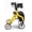 Modena Yellow, variant on Comodita Piuma Ultra light (16 lb) Stylish rollator/walker with wide ultra soft PU tires for all terrain use. Cup Holder, Cane holder and cell phone pocket included. Minimal assembly required.