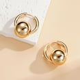 thumbnail image 4 of Apsvo Gold and Silver Hoop Earrings Set,Drop Ball Earrings Set for Women,Lightweight Dangle Huggies Earrings for Women,Birthday Valentine's Day Mother's Day Gifts Jewelry Set 12/24/28/36mm, 4 of 5