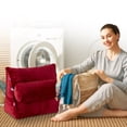 thumbnail image 5 of Cheer Collection Wedge Reading Pillow with Adjustable Bolster Memory Foam Back Support Maroon, 5 of 5