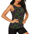 thumbnail image 2 of Fotbe Neon Mardi Gras Blusas Sin Mangas para Mujer – Estilo Casual, Corte Suelto, Slim-Fit, Cuello Redondo Deportivo, Tops de Verano para Gimnasio y Yoga-Large, 2 of 7