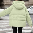 thumbnail image 3 of KIHOUT Veste d'Hiver Ample pour Femmes, Tendance, Surdimensionnée, à Capuche, Courte, Matelassée, avec Fermeture Éclair, 3 of 3