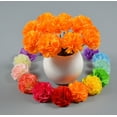 thumbnail image 4 of 50 Artificial Silk Carnation Flower Head with Stems Set,Vase Fillers, for Home Bridal Wedding Party Birthday Cake Ornaments,Handmade Wrist Corsage,3" Multiple Petals Heads with 8" Stems, 4 of 4