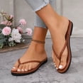 thumbnail image 5 of RKSTN Womens Flip Flops Flats Thong Sandals for Women Round Open Toe Casual Versatile Home Outdoor Slides for Women, 5 of 7