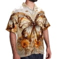 thumbnail image 2 of Butterfly Fission Diagram Men's Button Down Casual Hawaiian Print Short Sleeve Summer Beach Shirt, 2 of 6