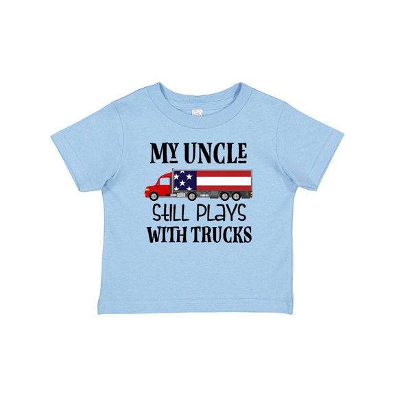 Inktastic My Uncle Still Plays with Trucks Boys or Girls Baby T-Shirt