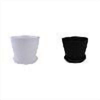 MOQIN Plant Pots Indoor with Drainage -7 inch Plastic Plant Pots with Tray, Flower Pots for Indoor Planter, 2 Pack Plastic Planters - Ideal for Stocking Stuffers or Home Christmas Decorations
