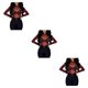 thumbnail image 2 of Sonducket Camiseta básica de mujer Sexy de manga larga transparente para mujer camiseta cuello lavable Tops para primavera negro S Type5 NO5 Sonducket CBP196771, 2 of 6